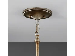 Sospensione Contemporanea Lucia In Acciaio Argento Brunito Cristallo 1 Luce E27