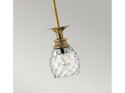 Sospensione Contemporanea Plantation Ottone Bronzo Brunito Vetro 1 Luce E27