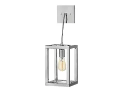 Sospensione Contemporanea Ensemble Acciaio Nichel Lucido 1 Luce E27