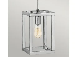 Sospensione Contemporanea Ensemble Acciaio Nichel Lucido 1 Luce E27