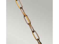 Sospensione Contemporanea Cadence Acciaio Ottone Antico Vetro Nero 1 Luce E27