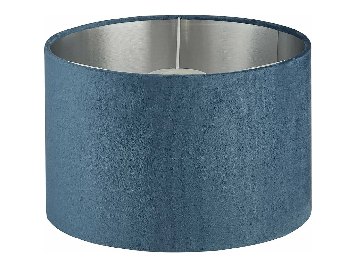 Sospensione Contemporanea Tamburo Acciaio Argento Tessuto Verde 1 Luce D28Cm