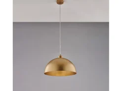 Sospensione Industrial 1 Luce Marcus In Ferro Laccato Oro Diam 35
