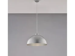 Sospensione Industrial 1 Luce Marcus In Ferro Laccato Argento Diam 35
