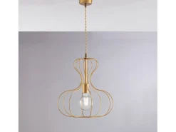 Sospensione Industrial Titty 1 Luce Ferro Laccato Oro