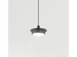 Sospensione Industrial-Minimal-Nordico Hunter Alluminio Nero Vetro Led 5W 3000K