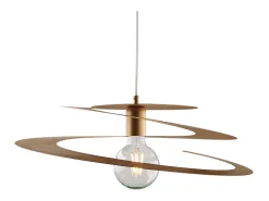 Sospensione Moderna 1 Luce Spring Ferro Laccato Oro Taglio Laser