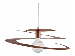 Sospensione Moderna 1 Luce Spring Ferro Laccato Rame Taglio Laser