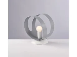 Sospensione Moderna 1 Luce Peter In Ferro Bianco Grigio Taglio Laser