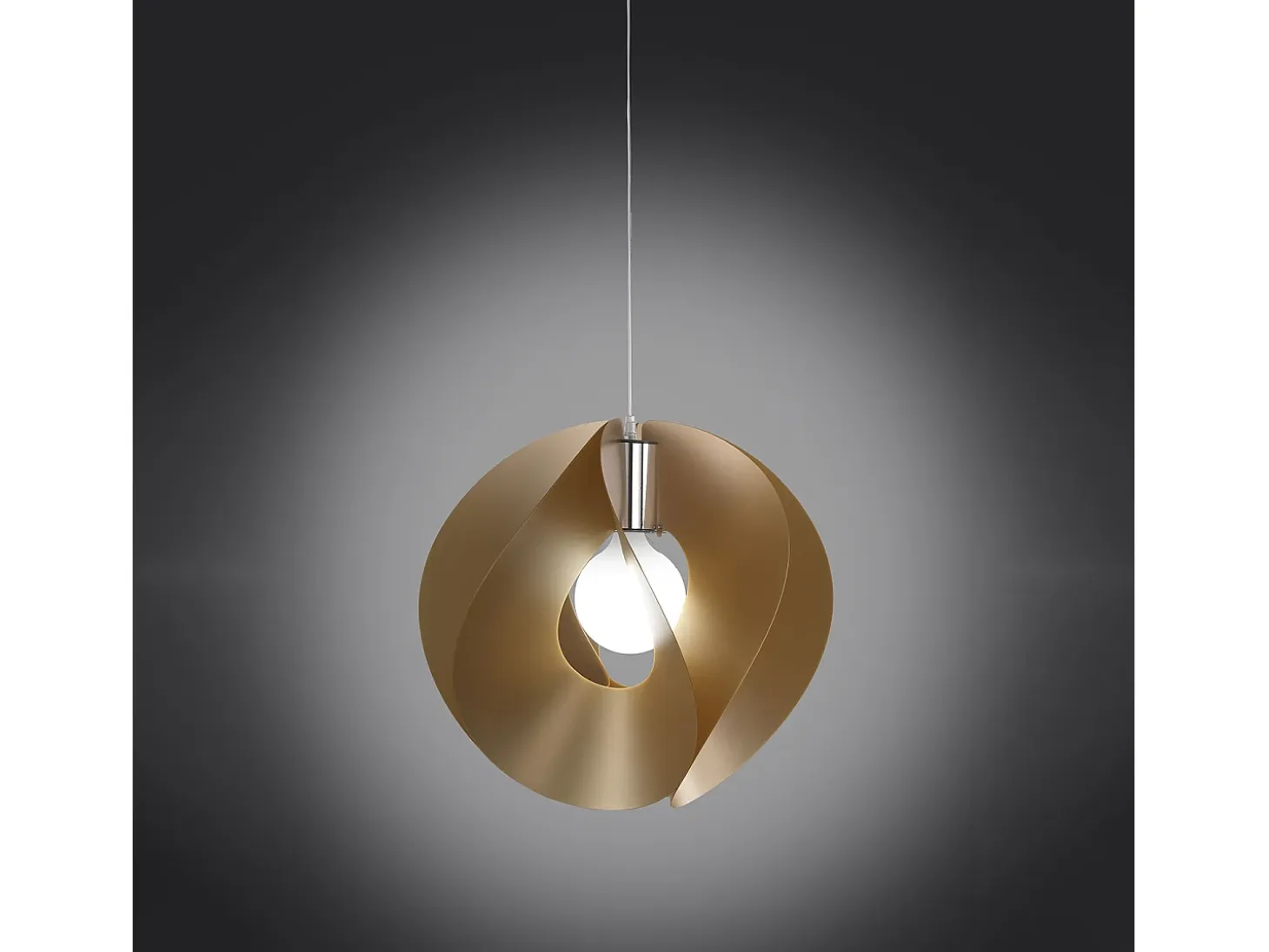 Sospensione Moderna Atom Polilux ® New Gold E Metallo Cromo 1 Luce E27