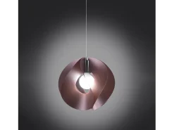 Sospensione Moderna Atom Polilux ® Pink Metal E Metallo Cromo 1 Luce E27 D54Cm