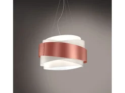 Sospensione Moderna Bea Polilux ® Rame E Metallo Cromo 1 Luce E27 D60Cm