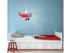 Sospensione Moderna Biplano Polilux ® Rosso Biplano Rosso 1 Luce E27