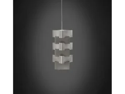 Sospensione Moderna Building Polilux ® Argento E Metallo Cromo 1 Luce E27