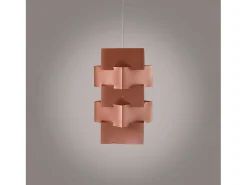 Sospensione Moderna Building Polilux ® Rame E Metallo Cromo 1 Luce E27 H60Cm