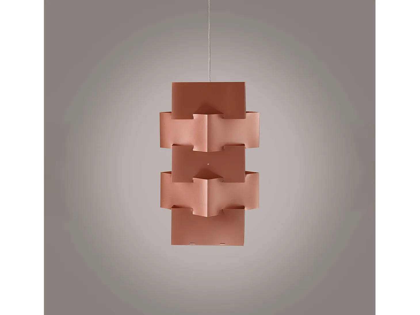 Sospensione Moderna Building Polilux ® Rame E Metallo Cromo 1 Luce E27 H60Cm