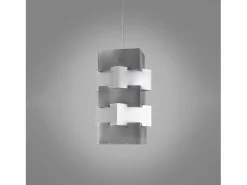 Sospensione Moderna Building Polilux ® Argento E Metallo Cromo 1 Luce E27 H60Cm