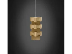 Sospensione Moderna Building Polilux ® New Gold E Metallo Cromo 1 Luce E27