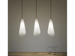 Sospensione Moderna Calle Polilux ® Bianco E Metallo Cromo 1 Luce E27