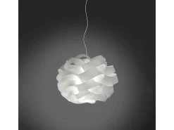 Sospensione Moderna Cloud Polilux ® Bianco E Metallo Cromo 1 Luce E27