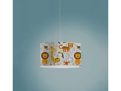 Sospensione Moderna Decokids Polilux ® Grafica Savana 1 Luce E27