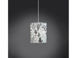 Sospensione Moderna Decolight Polilux ® Grafica Cactus 1 Luce E27