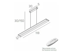 Sospensione Moderna Double Track Metallo Grgio E Diffusore Acrilico Led 40W