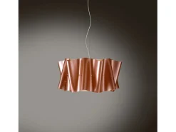 Sospensione Moderna Folio Polilux ® Rame E Metallo Cromo 1 Luce E27 D50Cm