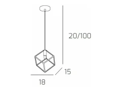 Sospensione Moderna Frame Metallo Cromo 1 Luce G9
