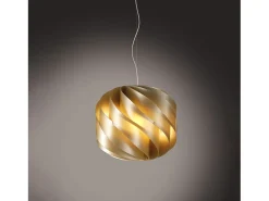 Sospensione Moderna Globe Polilux ® New Gold E Metallo Cromo 1 Luce E27