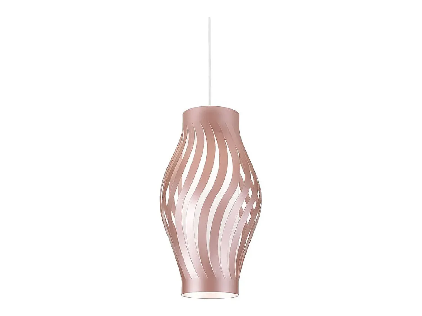 Sospensione Moderna Helios Polilux ® Pink Metal 1 Luce E27 H40Cm