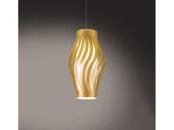Sospensione Moderna Helios Polilux ® New Gold 1 Luce E27 H32Cm