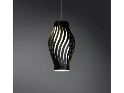 Sospensione Moderna Helios Polilux ® Nero 1 Luce E27 H61Cm