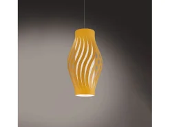 Sospensione Moderna Helios Polilux ® Ocra Pastello 1 Luce E27 H61Cm