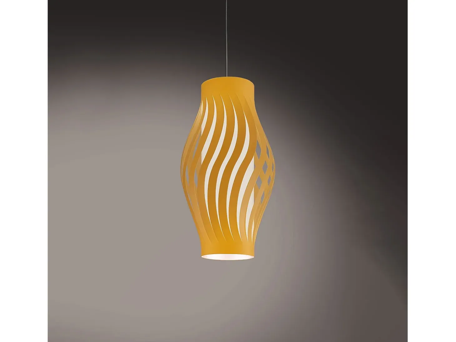Sospensione Moderna Helios Polilux ® Ocra Pastello 1 Luce E27