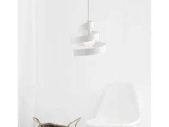 Sospensione Moderna Helix 1 Luce In Ferro Laccato Bianco