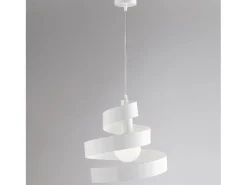 Sospensione Moderna Helix 1 Luce In Ferro Laccato Bianco