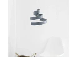 Sospensione Moderna Helix 1 Luce In Ferro Laccato Grigio