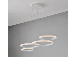 Sospensione Moderna Hobart Plastica Bianco Led 40W Dimmerabile 3000-4000-6000K