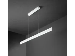 Sospensione Moderna Kante Metallo Bianco Acrilico Led 48W 3000K