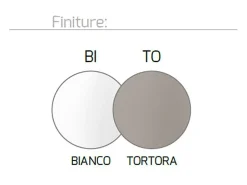 Sospensione Moderna Lap Metallo Bianco E Vetro Tortora 1 Luce E27 42Cm