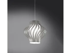 Sospensione Moderna Larga Helios Polilux ® Argento 1 Luce E27