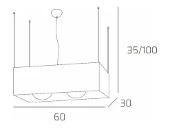 Sospensione Moderna Loft Metallo Cromo 2 Luci E27