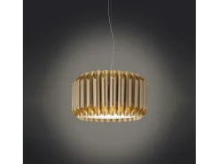 Sospensione Moderna Louise Polilux ® New Gold E Metallo Cromo 1 Luce E27