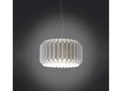 Sospensione Moderna Louise Polilux ® Bianco E Metallo Cromo 1 Luce E27