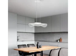 Sospensione Moderna Medusa Metallo Bianco Acrilico Led 30W 3000K