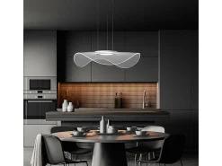 Sospensione Moderna Medusa Metallo Bianco Acrilico Led 45W 3000K