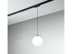 Sospensione Moderna Per Sistema In Binario Nero Led Grande