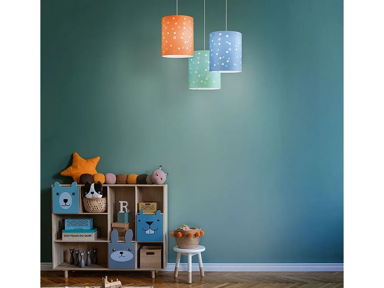 Sospensione Moderna Pois Polilux ® Arancione 1 Luce E27 D27Cm