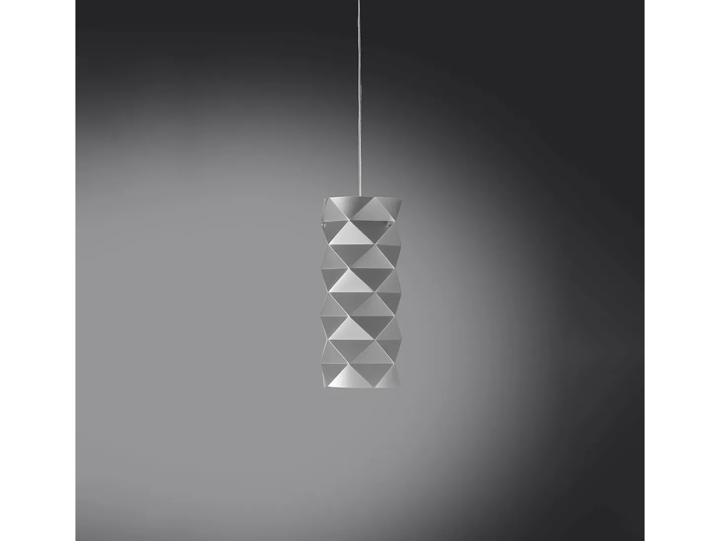 Sospensione Moderna Prisma Polilux ® Argento E Metallo Cromo 1 Luce E27